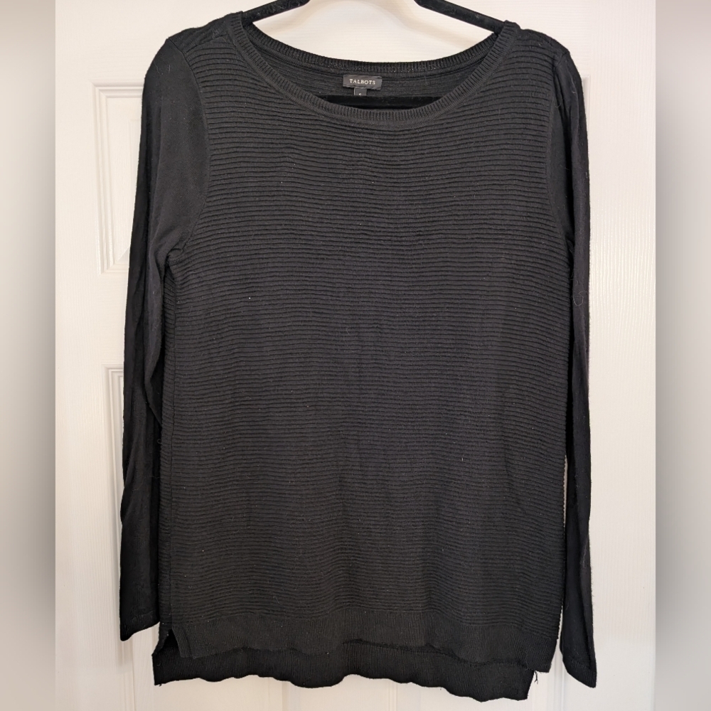 TALBOTS Ribbed Crewneck Sweater